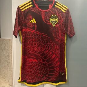 Adidas Red and Yellow Women's Soccer Jersey